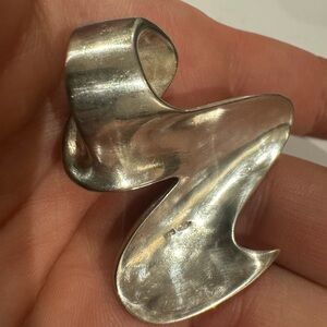 Belgian design mid- century modern style Sterling Silver necklace pendant 15.6g